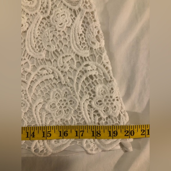 CAbi, Bobbin lace top-off white with off white lining #284, S - Picture 7 of 11